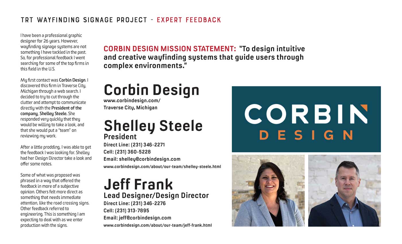 Expert Feedback from Corbin Design in Traverse City, Michigan. Slide 1 of 2