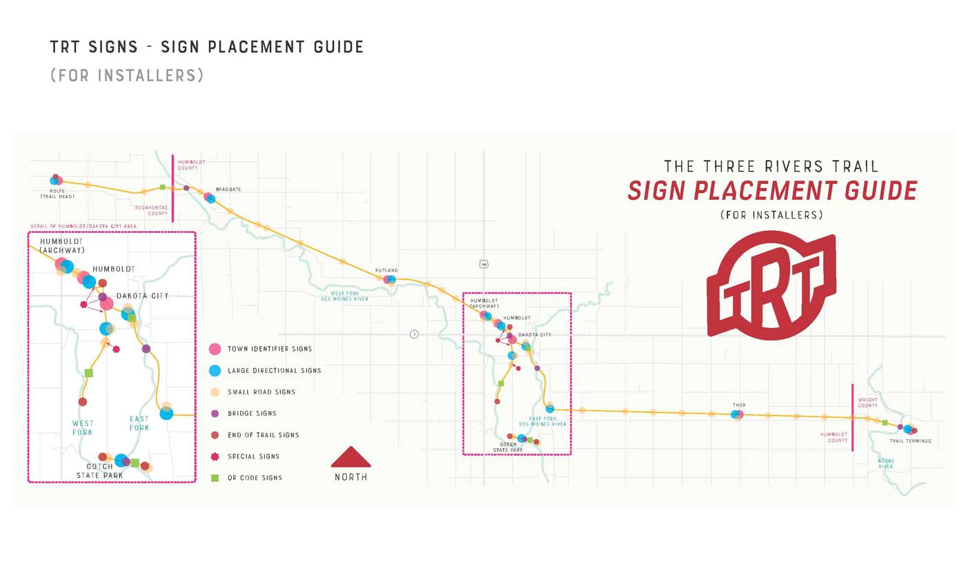Map illustration for use in placement of new signs along the entire trail system