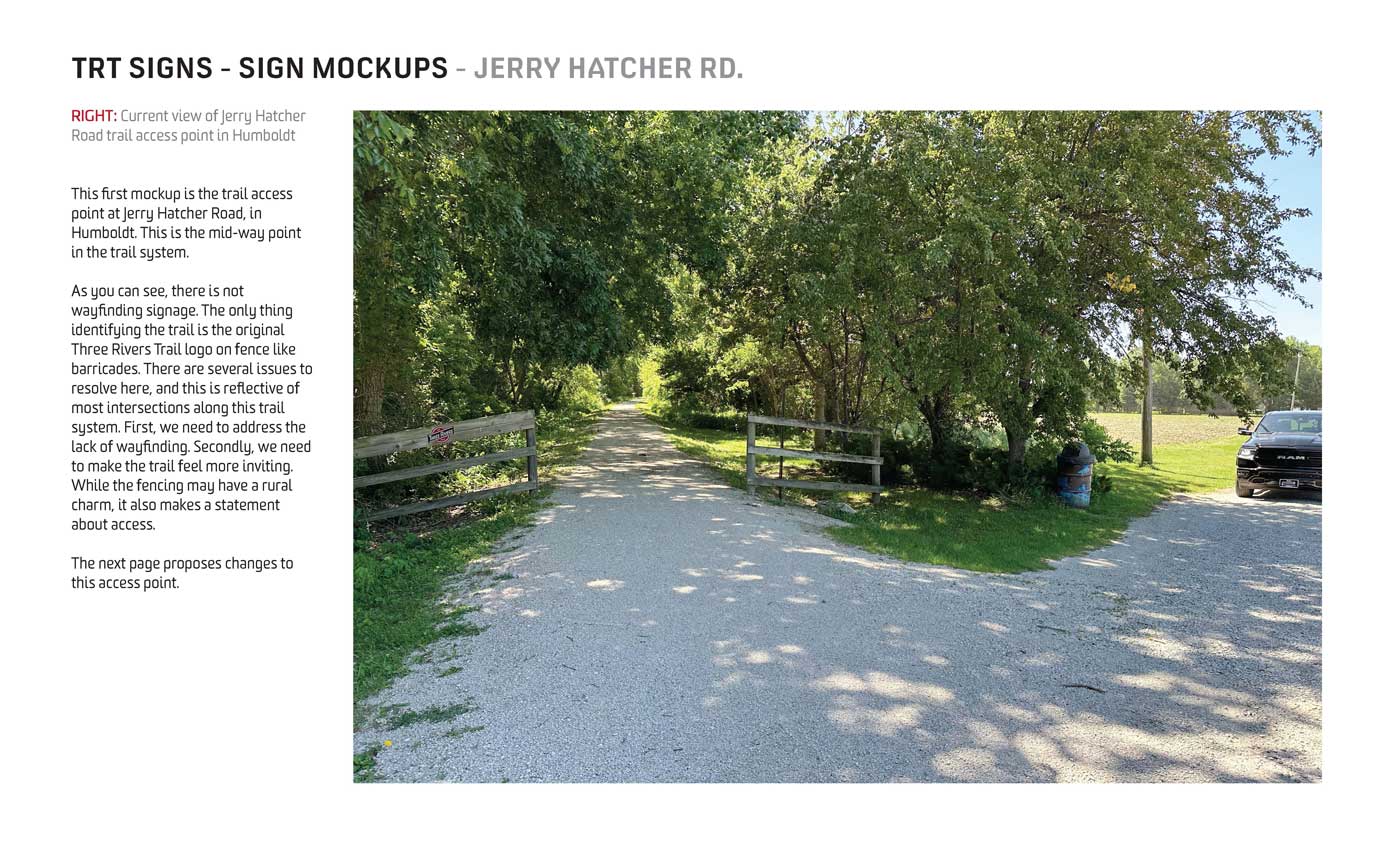 Before image at Jerry Hatcher Road trail access