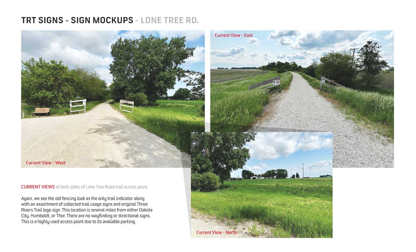 Before image at Lone Tree Road trail access