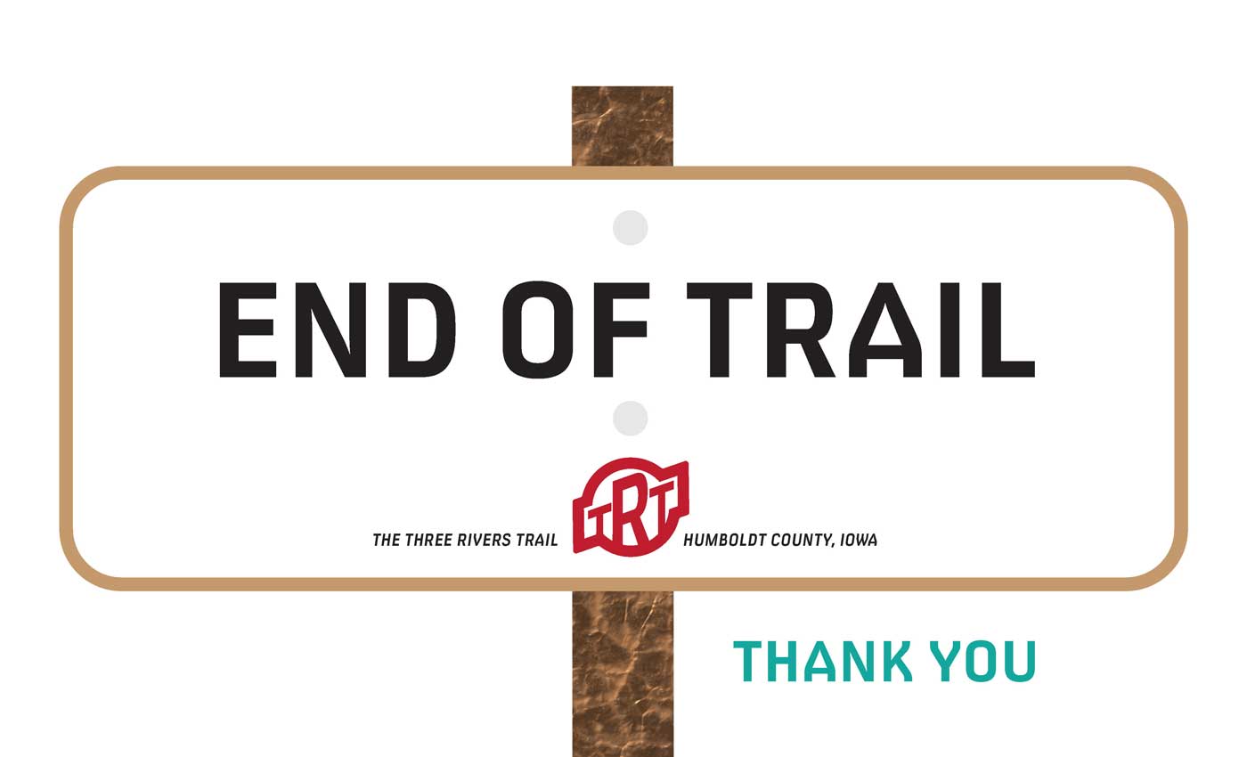 End of Trail sign to sign for end of presentation